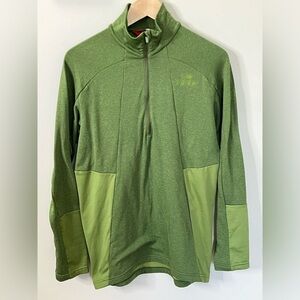 Eider 1/4 Zip Pullover Polartec Sweatshirt Size M Green